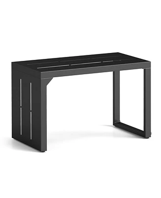 C-Shaped End Table Convertible Coffee Table with Adjustable Foot Pads
