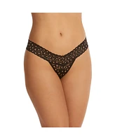 Hanky Panky Women's Crossdyed Leopard Low Rise Thong Panty 3 pack