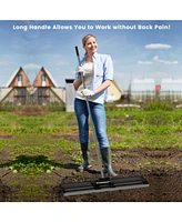 36 x 10 Inch Lawn Leveling Rake with Ergonomic Handle