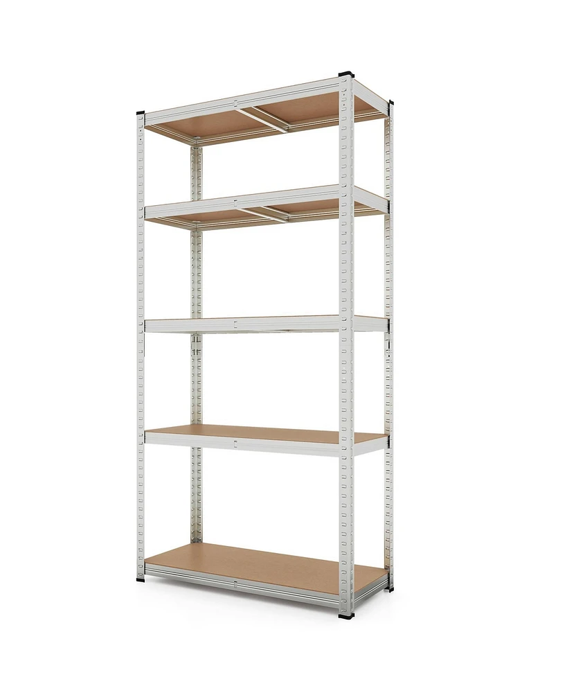 5-Tier Heavy Duty Metal Shelving Unit with 2000 Lbs Total Load Capacity