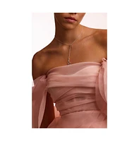 Milla Women's Dreamy off-shoulder blouse with meringue flounces