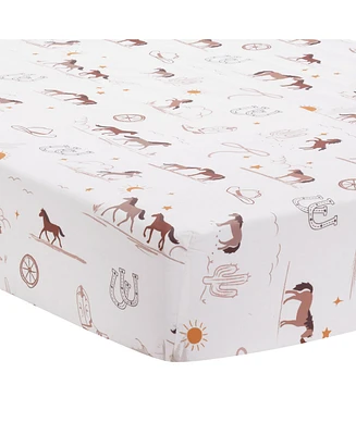Lambs & Ivy Country Western Breathable 100% Cotton Fitted Crib/Toddler Sheet