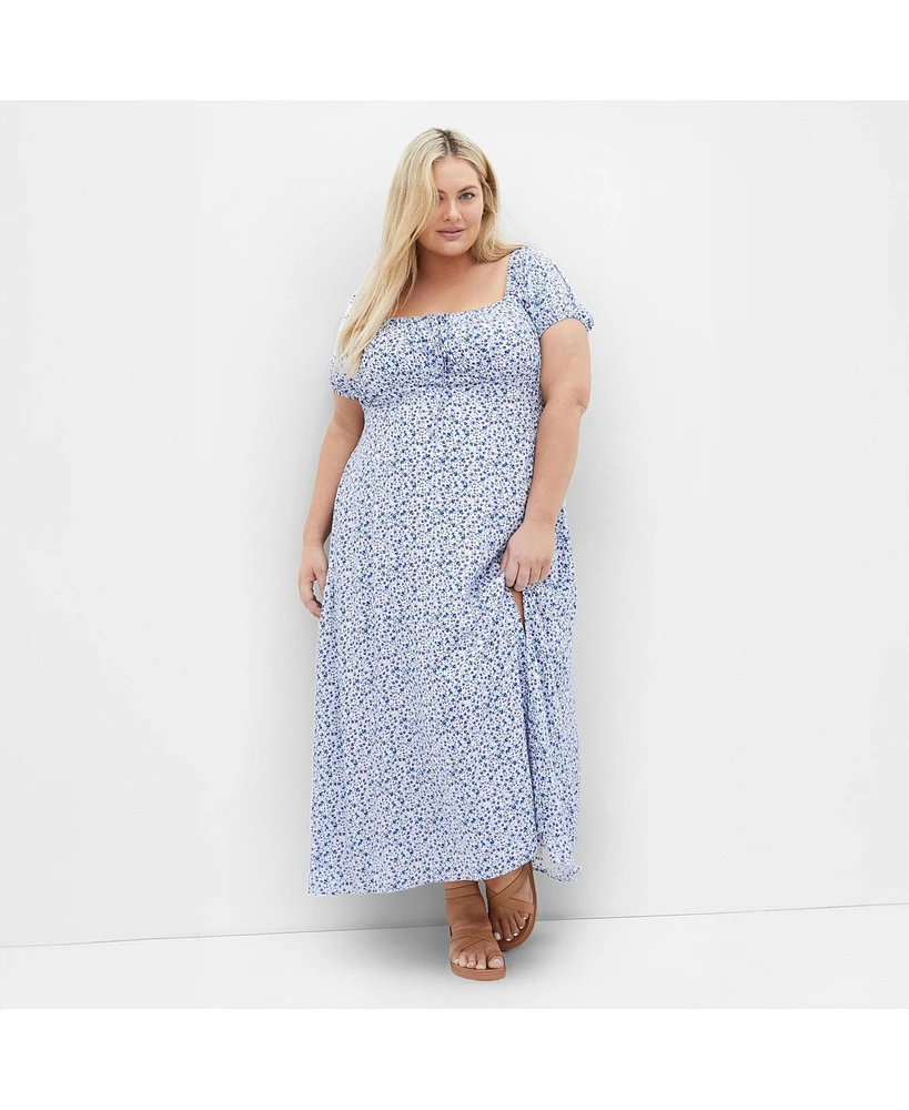 City Chic Plus Abbie Print Maxi Dress