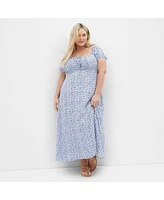 City Chic Plus Abbie Print Maxi Dress