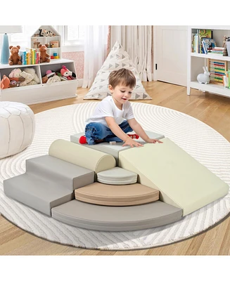 Pizza-Shaped Soft Foam Climbing Blocks for Toddlers
