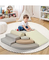 Pizza-Shaped Soft Foam Climbing Blocks for Toddlers