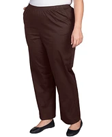 Alfred Dunner Plus Mid-Rise Casual Pants