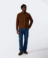 Furniq Uk Men's Suede Motorcycle Jacket, Created for Macy's