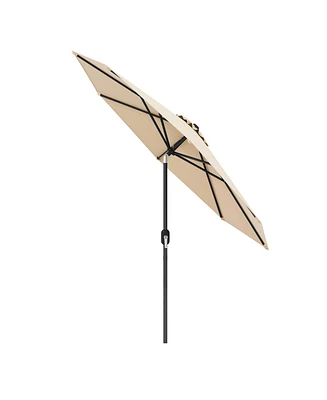 9 Ft Outdoor Market Patio Table Umbrella Push Button Tilt Crank Lift