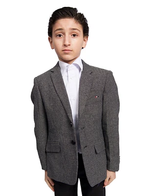 Elie Balleh Boys Stylish Sports Coat Black, S/8
