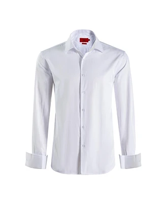 Elie Balleh Big Boys White Slim Fit French Cuff Shirt