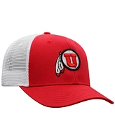 Top of the World Men's Red/White Utah Utes Victory Baseline Adjustable Trucker Hat