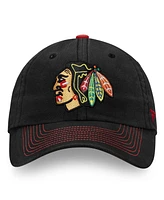 Fanatics Men's Black Chicago Blackhawks Iconic Ii Fundamental Adjustable Hat