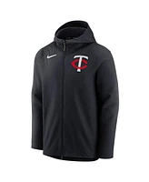 Nike Men's Black Minnesota Twins Authentic Collection Player Therma Full-Zip Hoodie
