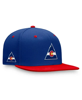 Fanatics Men's Blue/Red Co Rockies Heritage Retro Fitted Hat