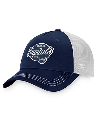 Fanatics Women's Navy/White Washington Capitals Fundamental Trucker Adjustable Hat