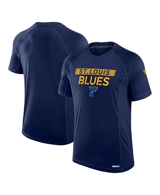 Fanatics Men's Navy St. Louis Blues Authentic Pro Rink Tech T-Shirt