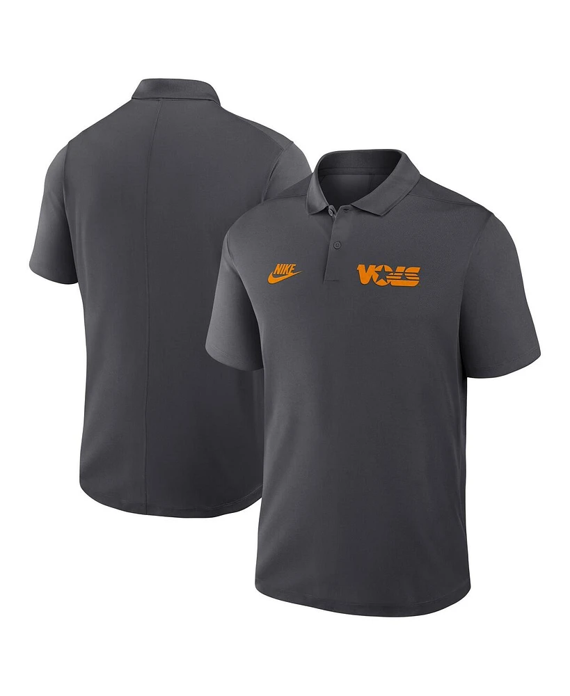Nike Men's Anthracite Tennessee Volunteers Primetime Victory Legacy Vault Logo Performance Polo Shirt