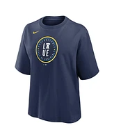 Nike Women's Navy Philadelphia Phillies City Connect Logo Boxy T-Shirt