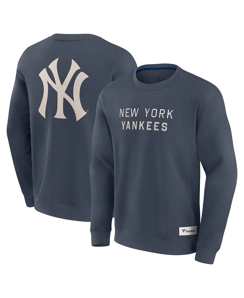 Fanatics Men's Blue New York Yankees Elements Future Ground Lettering Pullover Sweatshirt