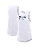 Nike Women's White Cleveland Guardians City Connect Tricode High Neck Performance Tank Top