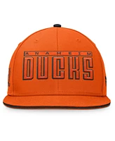Fanatics Men's Orange Anaheim Ducks Fundamental Gino Stack Snapback Hat