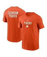 Nike Men's Orange Clemson Tigers 2-Hit Stacked T-Shirt