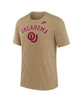 Nike Men's Heather Light Brown Oklahoma Sooners Legacy Arch Tri-Blend T-Shirt