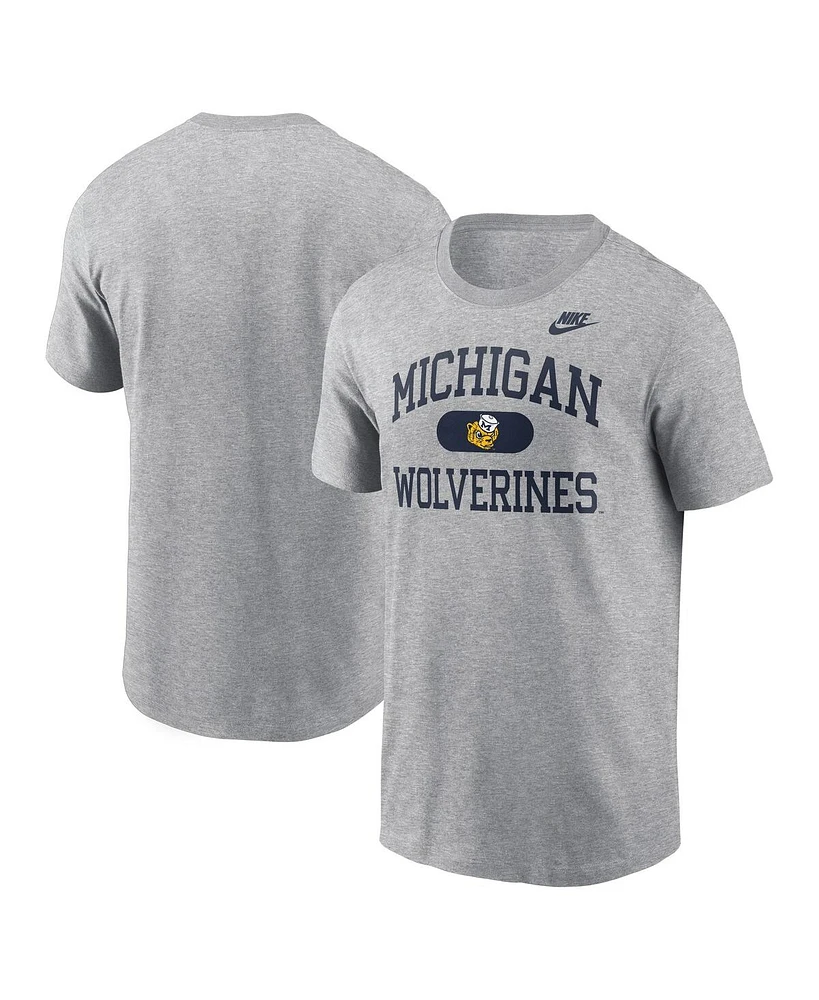 Nike Men's Heather Gray Michigan Wolverines Legacy Alma Mater T-Shirt