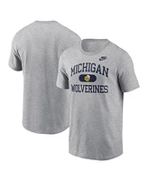 Nike Men's Heather Gray Michigan Wolverines Legacy Alma Mater T-Shirt