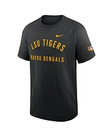 Nike Men's Black Lsu Tigers Ready Raglan Premium Performance T-Shirt