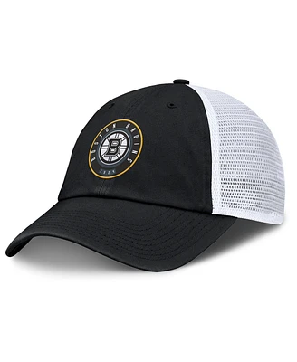 Fanatics Men's Black/White Boston Bruins Averie Trucker Adjustable Hat