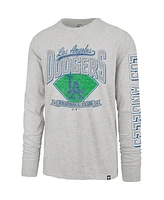 '47 Brand Men's Gray Los Angeles Dodgers Fair Ball Franklin Long Sleeve T-Shirt