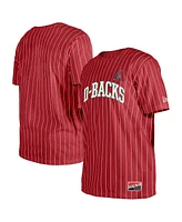 New Era Men's Red Arizona Diamondbacks Throwback Pinstripe T-Shirt