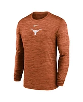 Nike Men's Texas Orange Longhorns 2025 Sideline Velocity Performance Long Sleeve T-Shirt