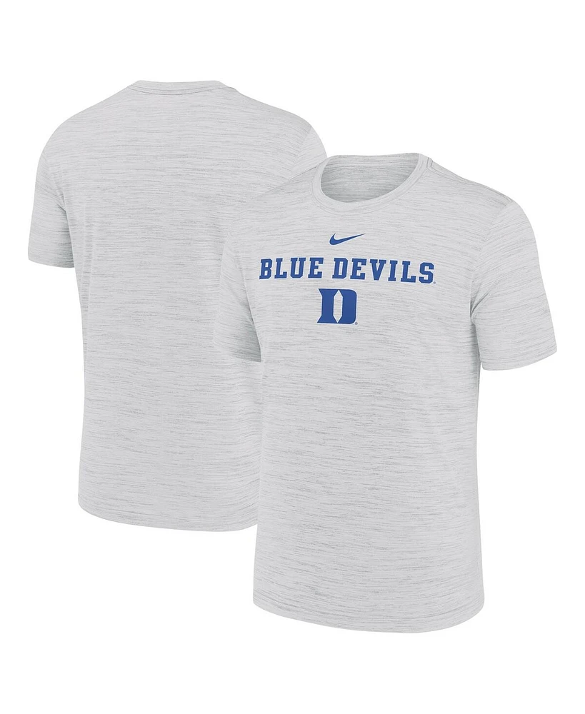 Nike Men's Ash Duke Blue Devils 2025 Sideline Velocity Performance T-Shirt