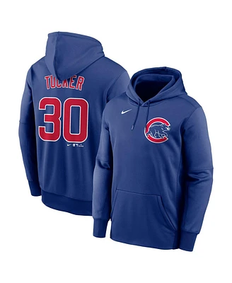 Nike Men's Kyle Tucker Blue Chicago Cubs Player Name Number Pullover Hoodie