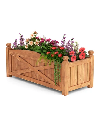 Wooden Raised Garden Bed Drainage Holes for Patio Garden