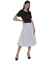 Karl Lagerfeld Paris Women's Bubble Skirt Midi Dress