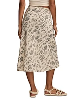 Lucky Brand Women's Sketch-Print Midi Slip Skirt