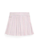 Polo Ralph Lauren Toddler and Little Girls Striped Pleated Oxford Mesh Skort