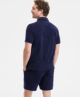 Club Room Men's Solid Terry Cloth Short-Sleeve Polo Shirt, Exclusively at Macy's