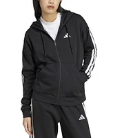 adidas Women's 3-Stripe Logo Zip Hooded Track Jacket