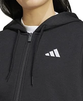 adidas Women's 3-Stripe Logo Zip Hooded Track Jacket