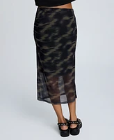 Kenneth Cole Women's Side-Ruched Pull-On Midi Skirt