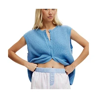 Cotton On Women's Knit Button Up Vest