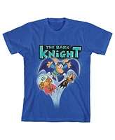 Dog Man Boys The Bark Night Crew Neck Short Sleeve Youth Royal Blue T-shirt-xl