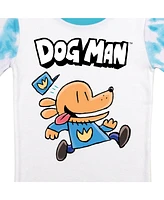 Dog Man Big Girls Youth Short Sleeve Shirt & Blue Wash Sleep Pajama Pants Set-14