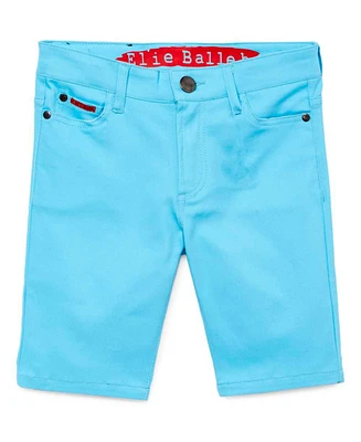 Elie Balleh Big Boys Aqua Cotton Twill Short