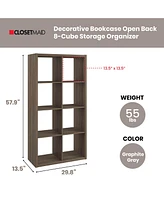 ClosetMaid Decorative Bookcase Open Back 8-Cube Storage Organizer